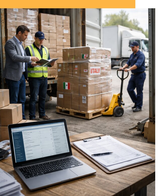 Доставка грузов из Италии: морские и авиаперевозки от 18428